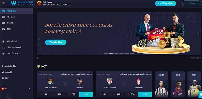 WIN365 - Đăng ký WIN365 nhận ngay 100k vào tài khoản 5 win365