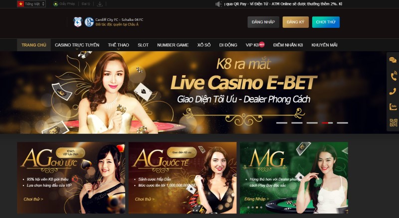 Nhà cái casino K8 với nhiều thể loại cá cược hấp dẫn Nhà cái casino K8 với nhiều thể loại cá cược hấp dẫn